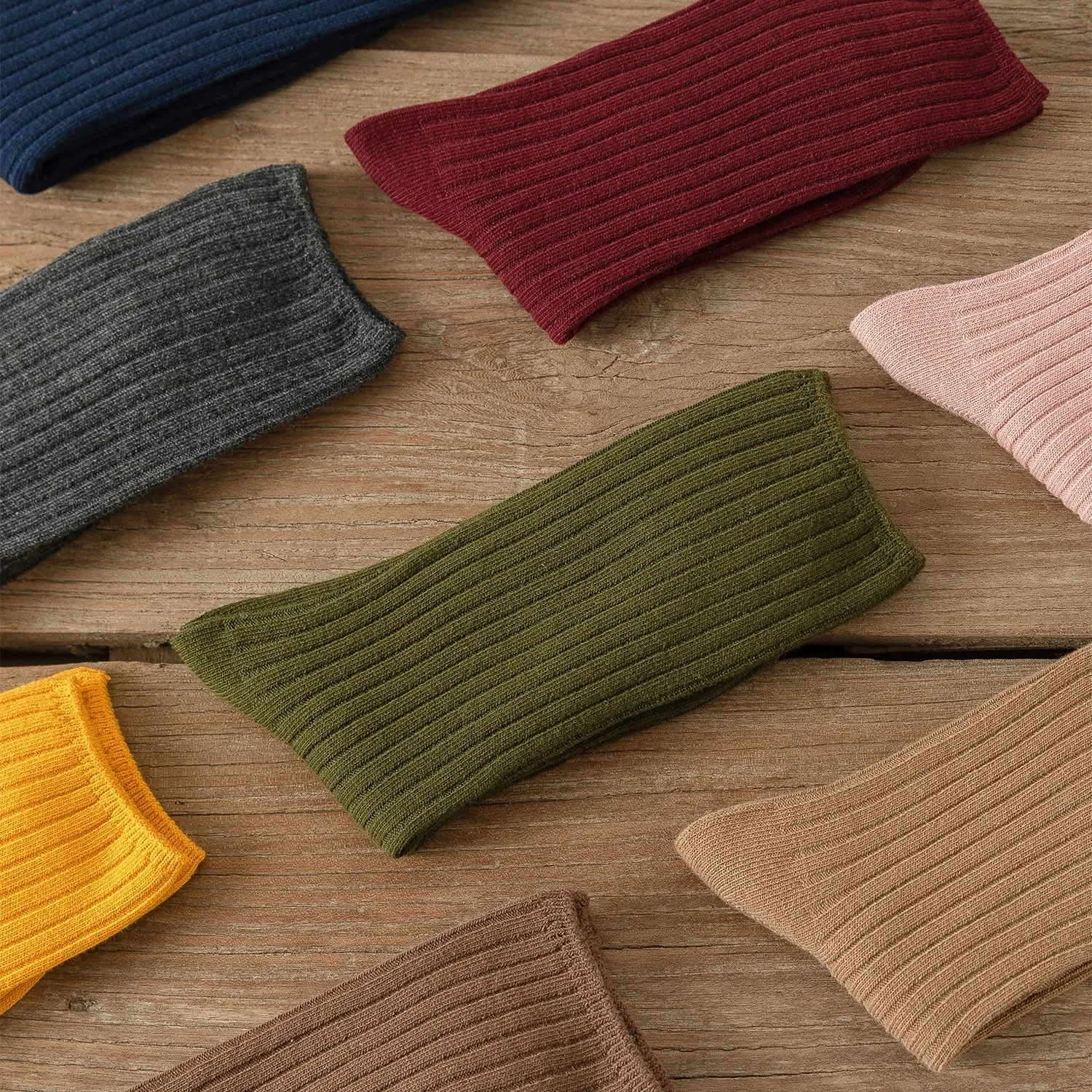 10Pairs Retro Women Cotton Loose Socks Autumn Winter Knitting