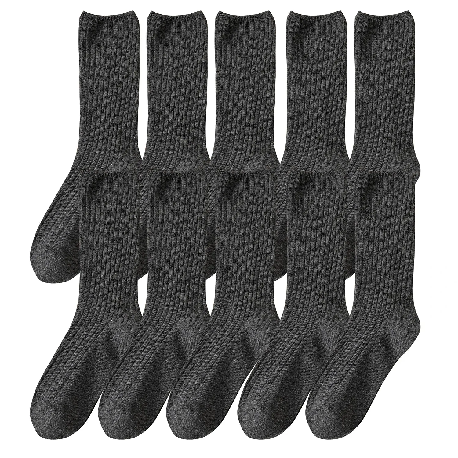 10Pairs Retro Women Cotton Loose Socks Autumn Winter Knitting