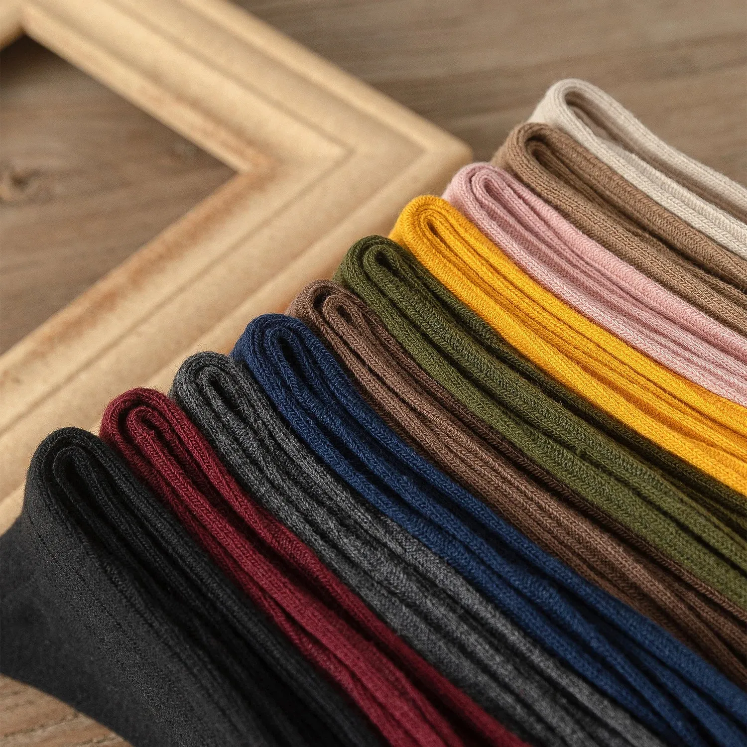 10Pairs Retro Women Cotton Loose Socks Autumn Winter Knitting