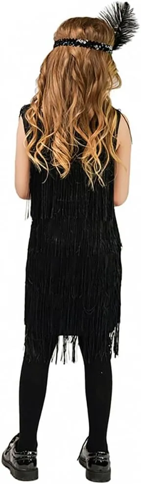 ABAFIP Girls 1920s Flapper Dress Fringe Tassel 20s Party Halloween Concert Festival Outfits