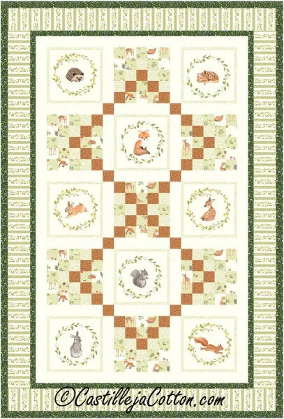 Animal Babies Quilt CJC-54197e - Downloadable Pattern