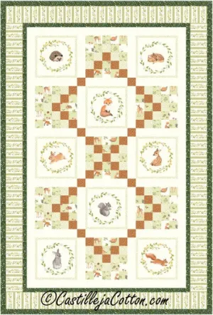 Animal Babies Quilt CJC-54197e - Downloadable Pattern