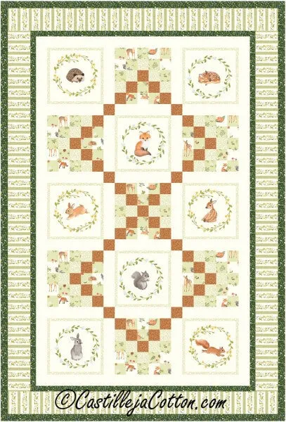 Animal Babies Quilt Pattern CJC-54197w  - Wholesale Product