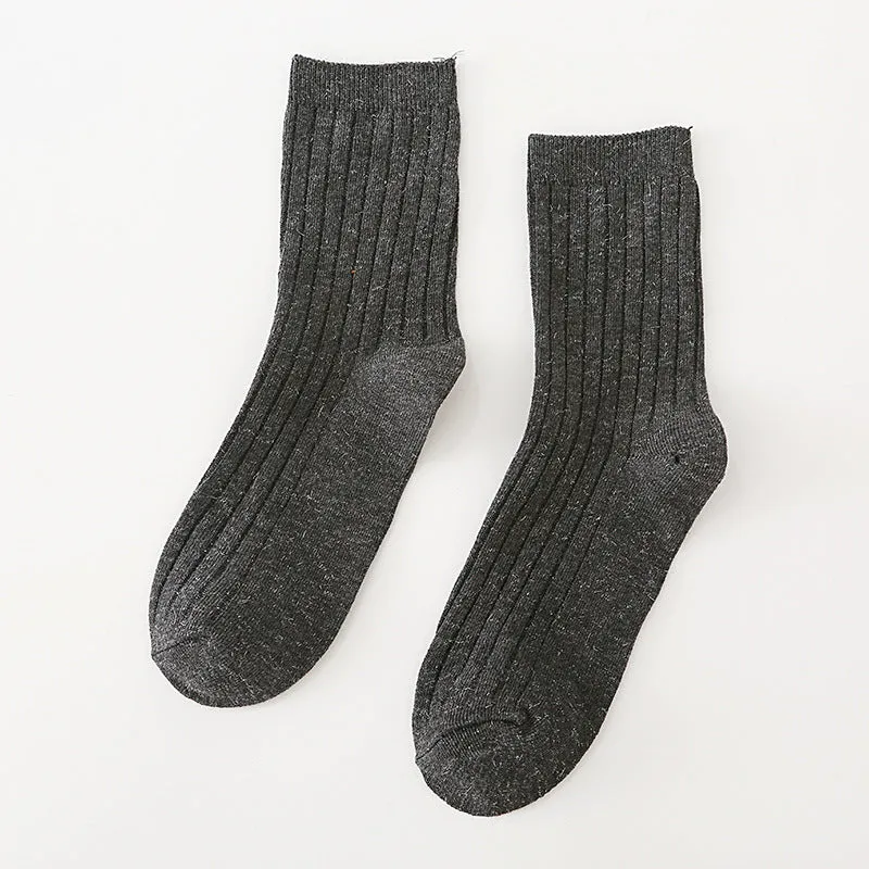 BerriesJam - 2024 Retro College Style Vertical Stripe Medium Socks