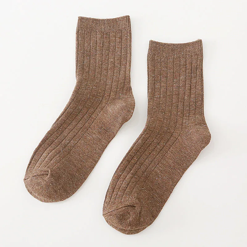 BerriesJam - 2024 Retro College Style Vertical Stripe Medium Socks