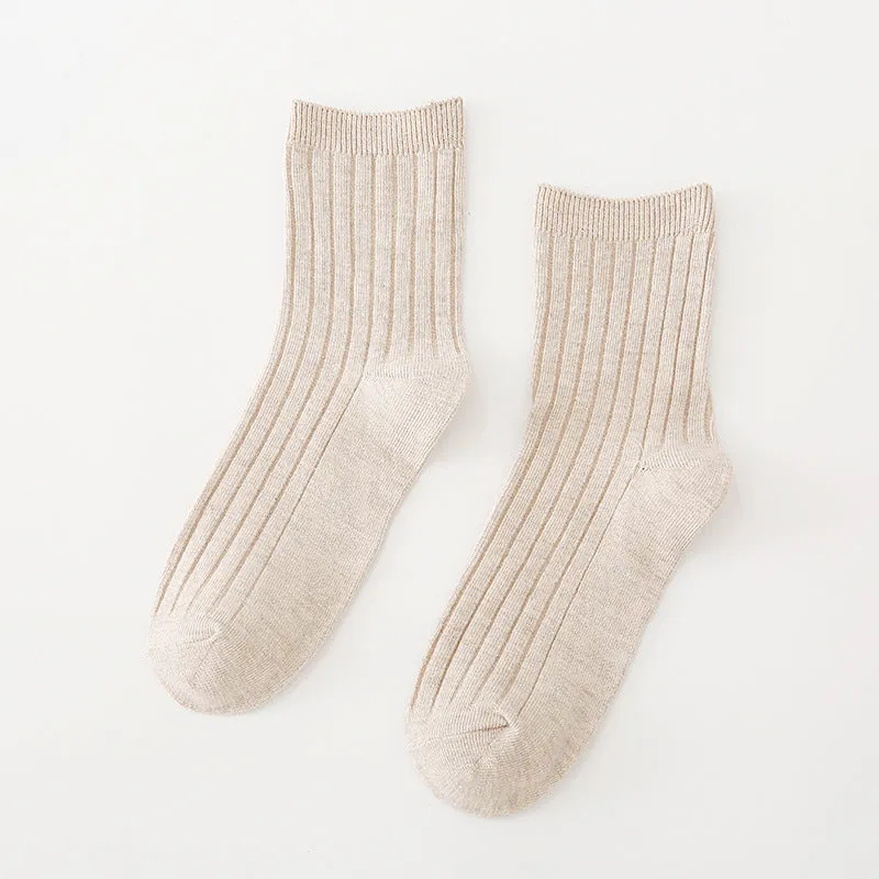 BerriesJam - 2024 Retro College Style Vertical Stripe Medium Socks