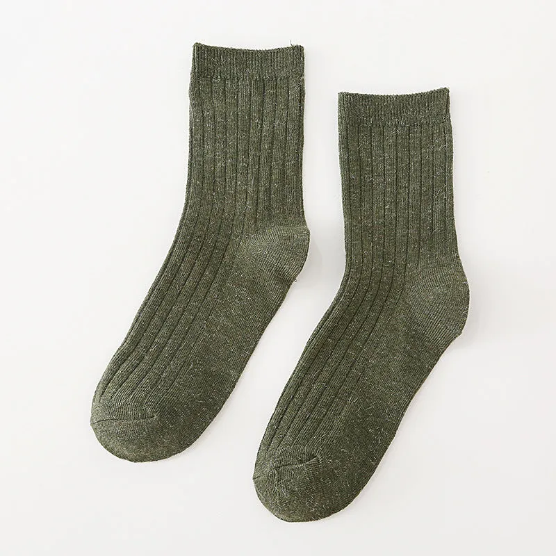 BerriesJam - 2024 Retro College Style Vertical Stripe Medium Socks