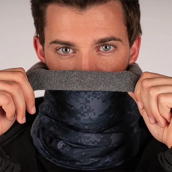 Fleece Face Shields® | Grey Blackout Digi