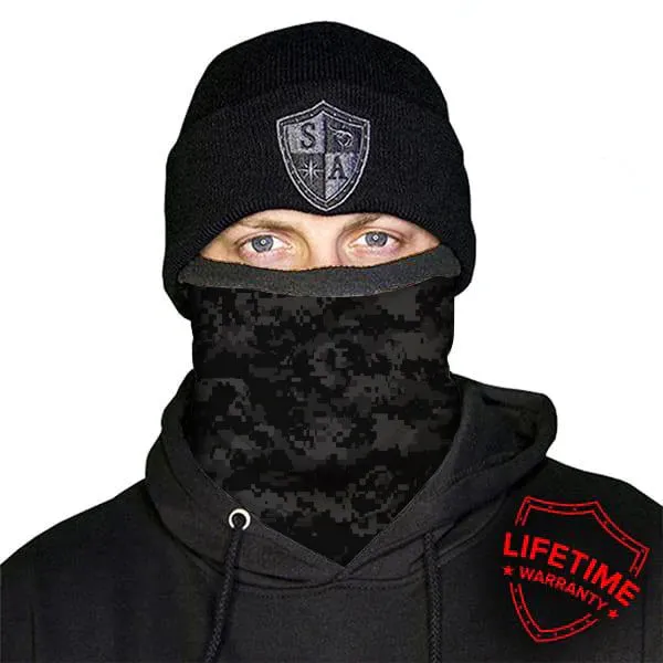 Fleece Face Shields® | Grey Blackout Digi