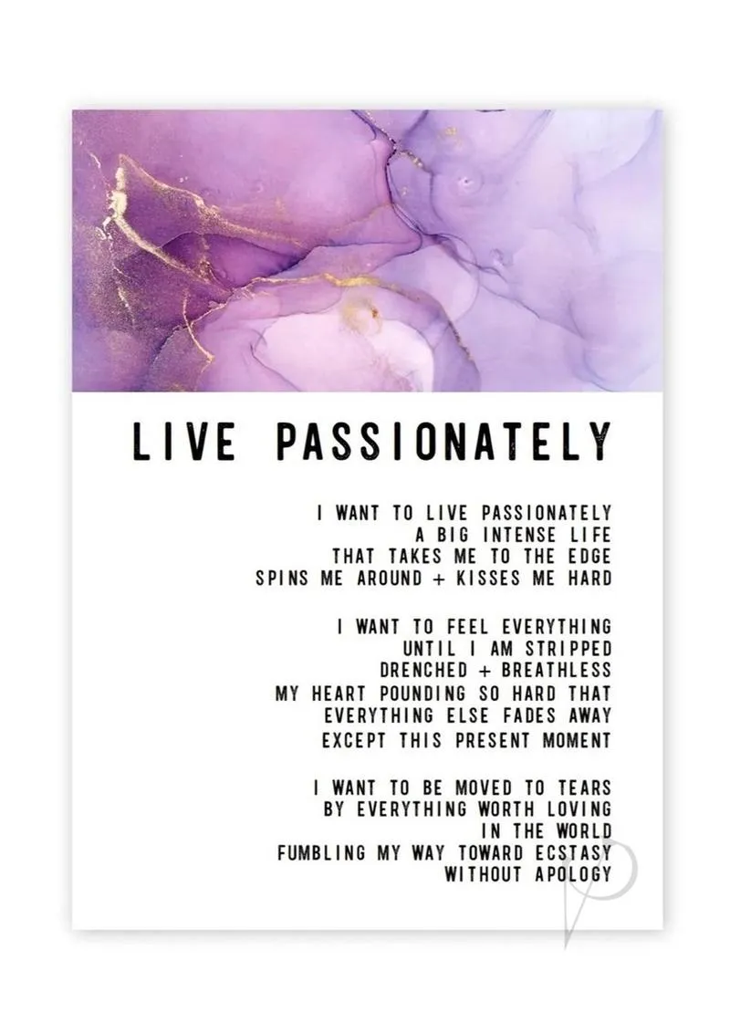 Live Passionately Greeting Card