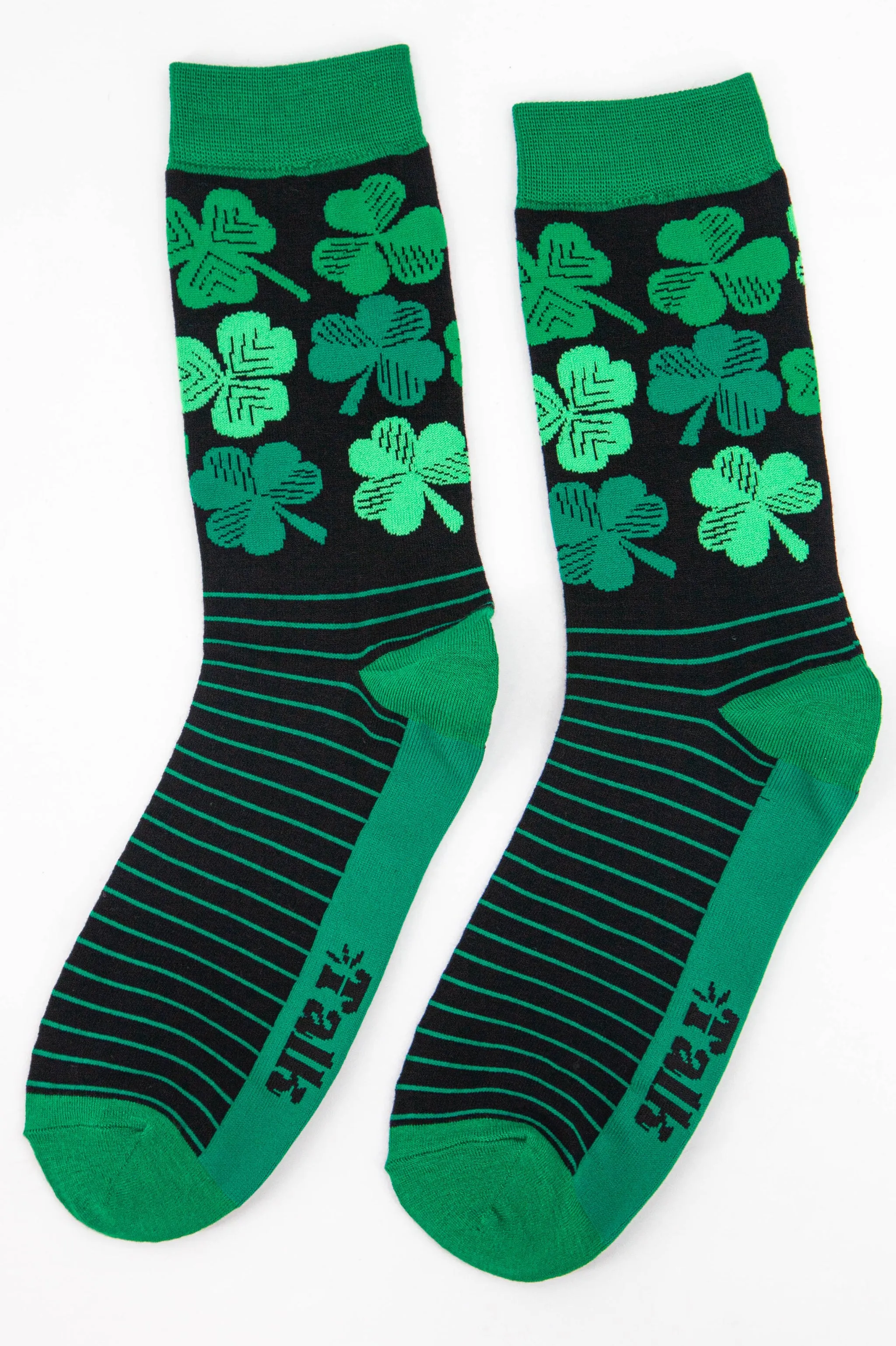 Men's Bamboo Socks - Green, Irish Shamrock