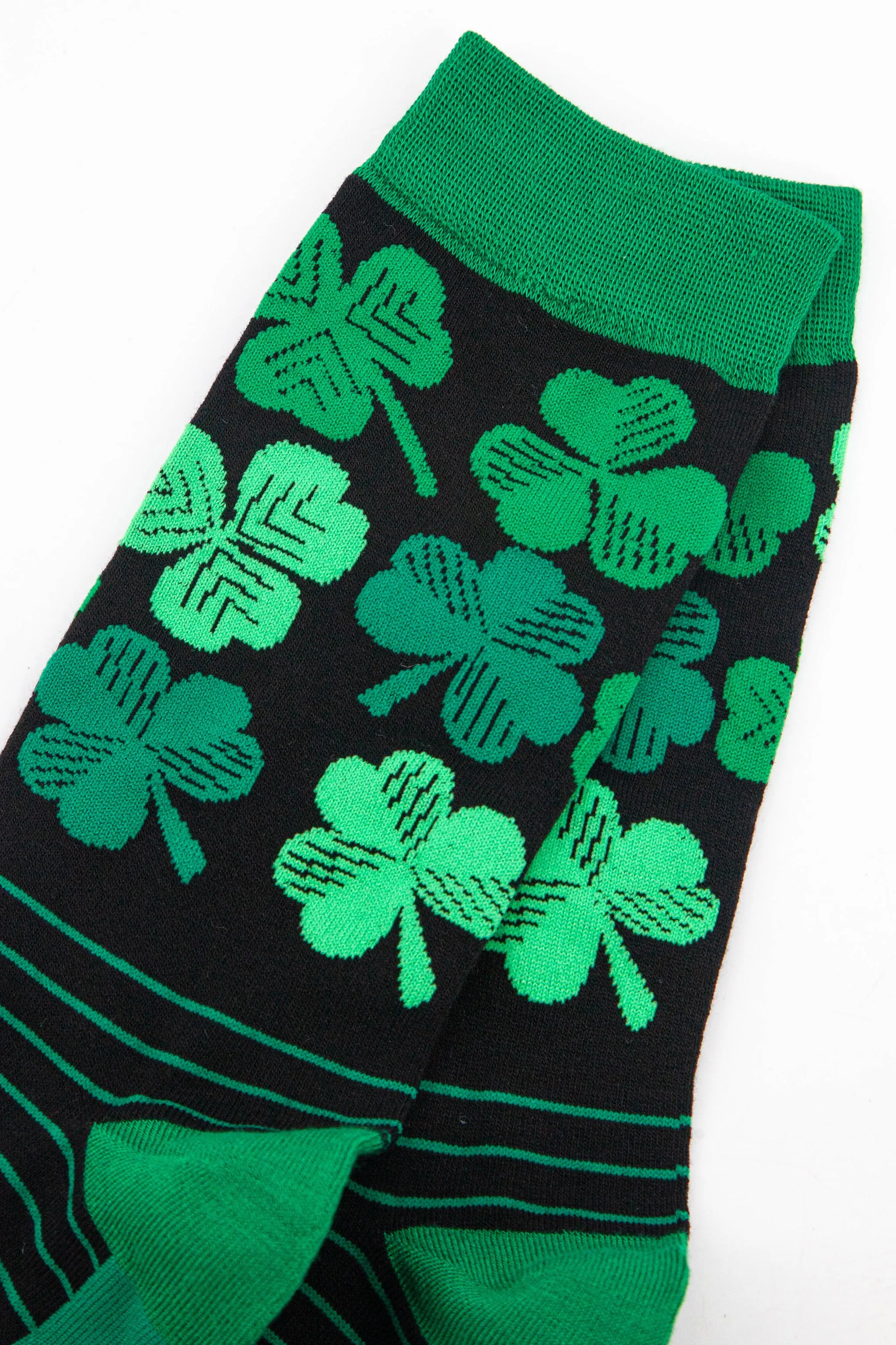 Men's Bamboo Socks - Green, Irish Shamrock