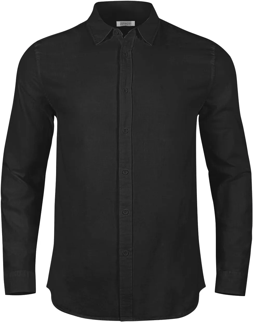 Mens Casual Long Sleeve Cotton Linen Shirts Buttons Down Solid Plain Roll-Up Sleeve Summer Beach Shirts