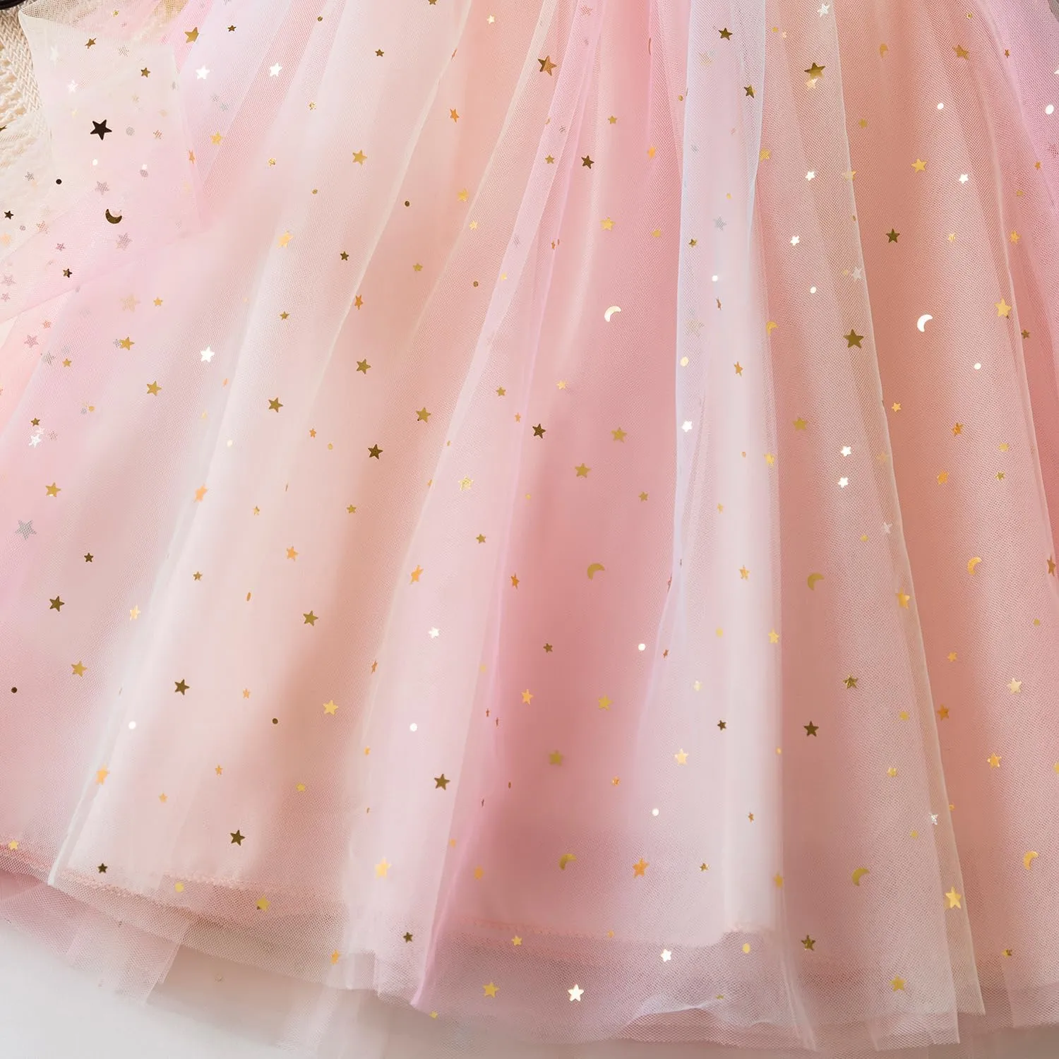 NNJXD Flower Girl's Wedding Dress Lace Sleeveless Tulle Summer Vintage Dresses