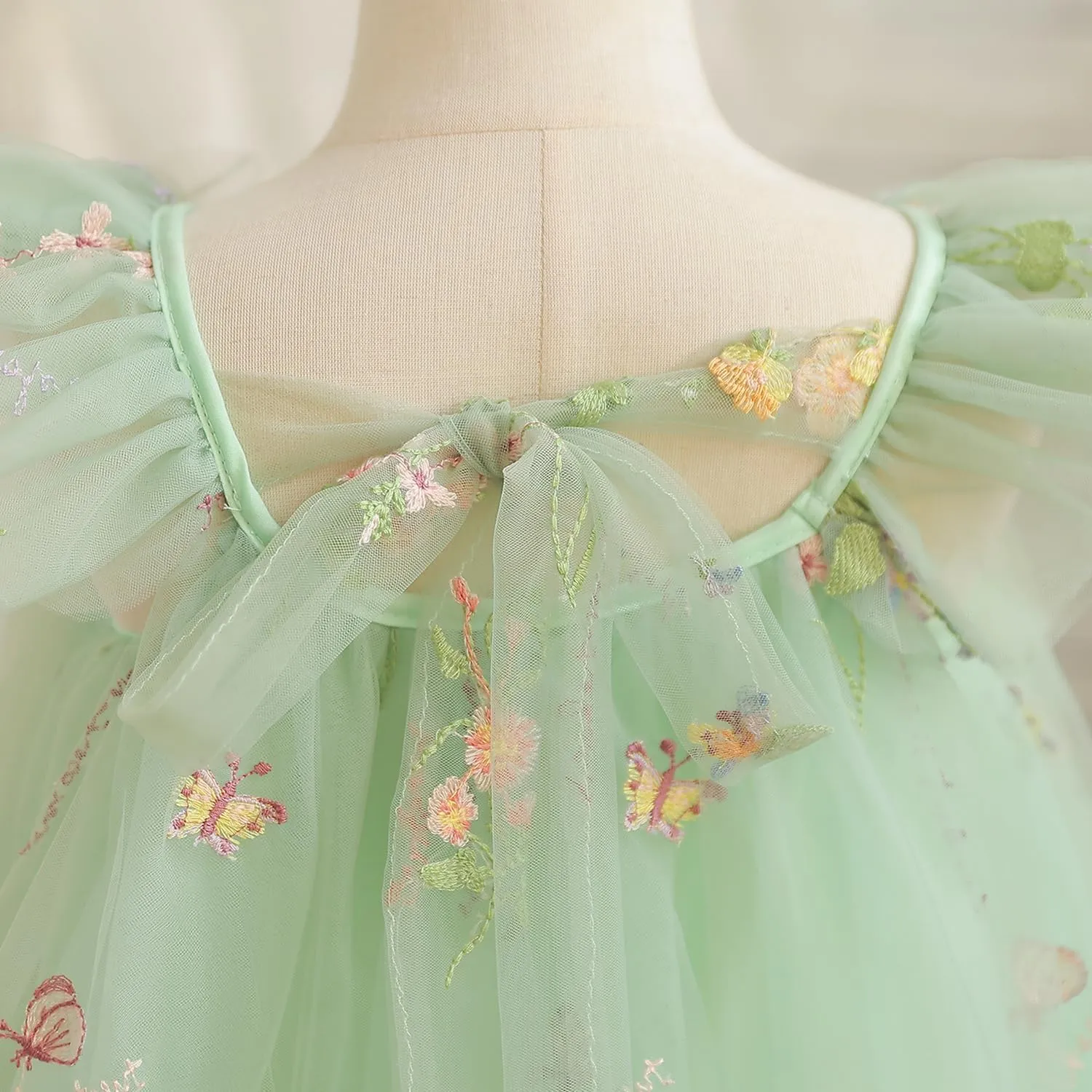 NNJXD Flower Girl's Wedding Dress Lace Sleeveless Tulle Summer Vintage Dresses