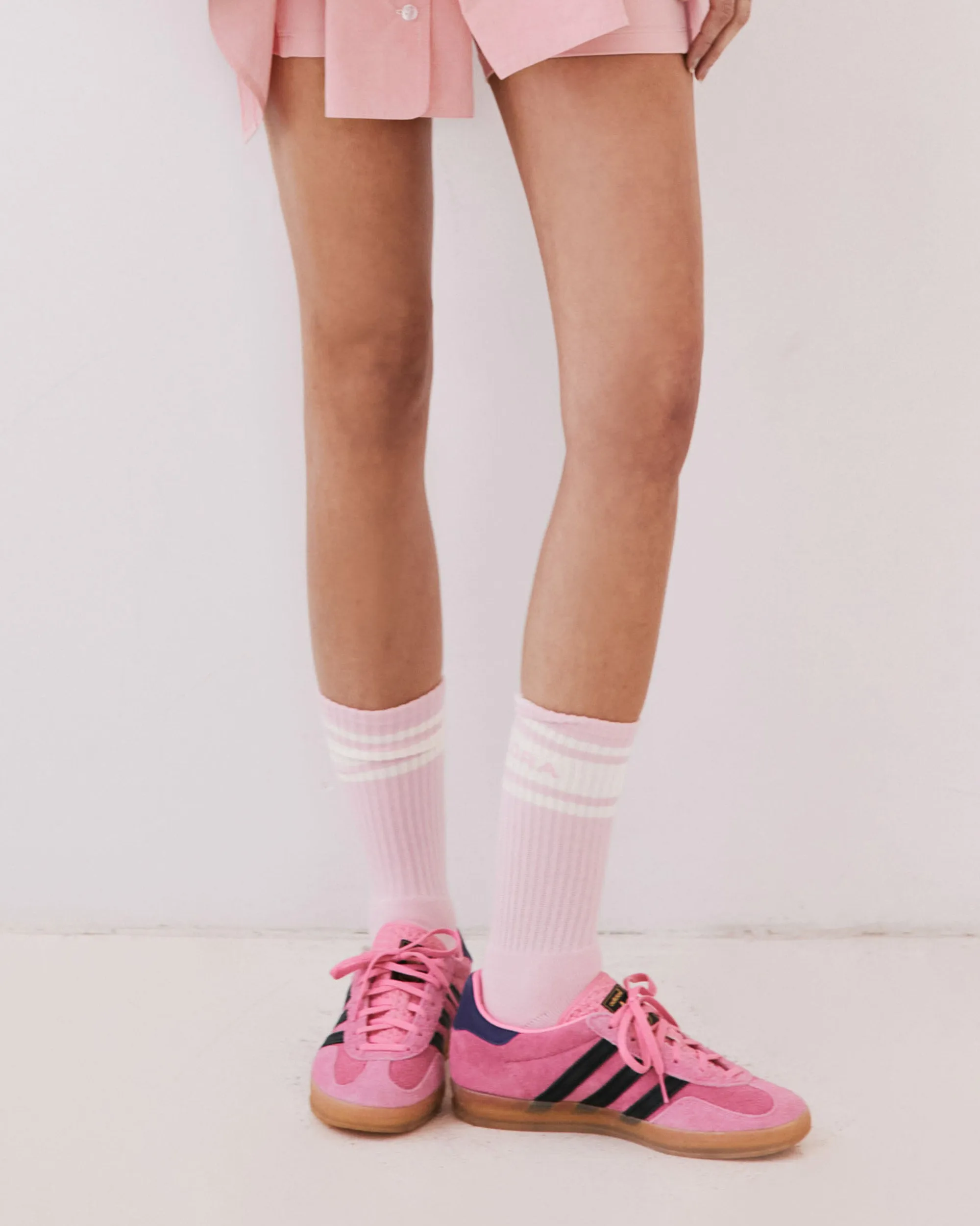 NYLORA SOCKS LIGHT PINK & CREAM COMBO