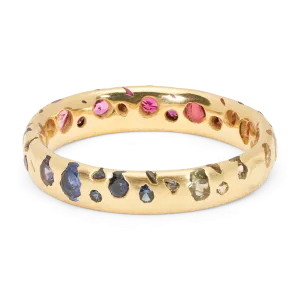 Rainbow Gradient Confetti Ring - Made to Order