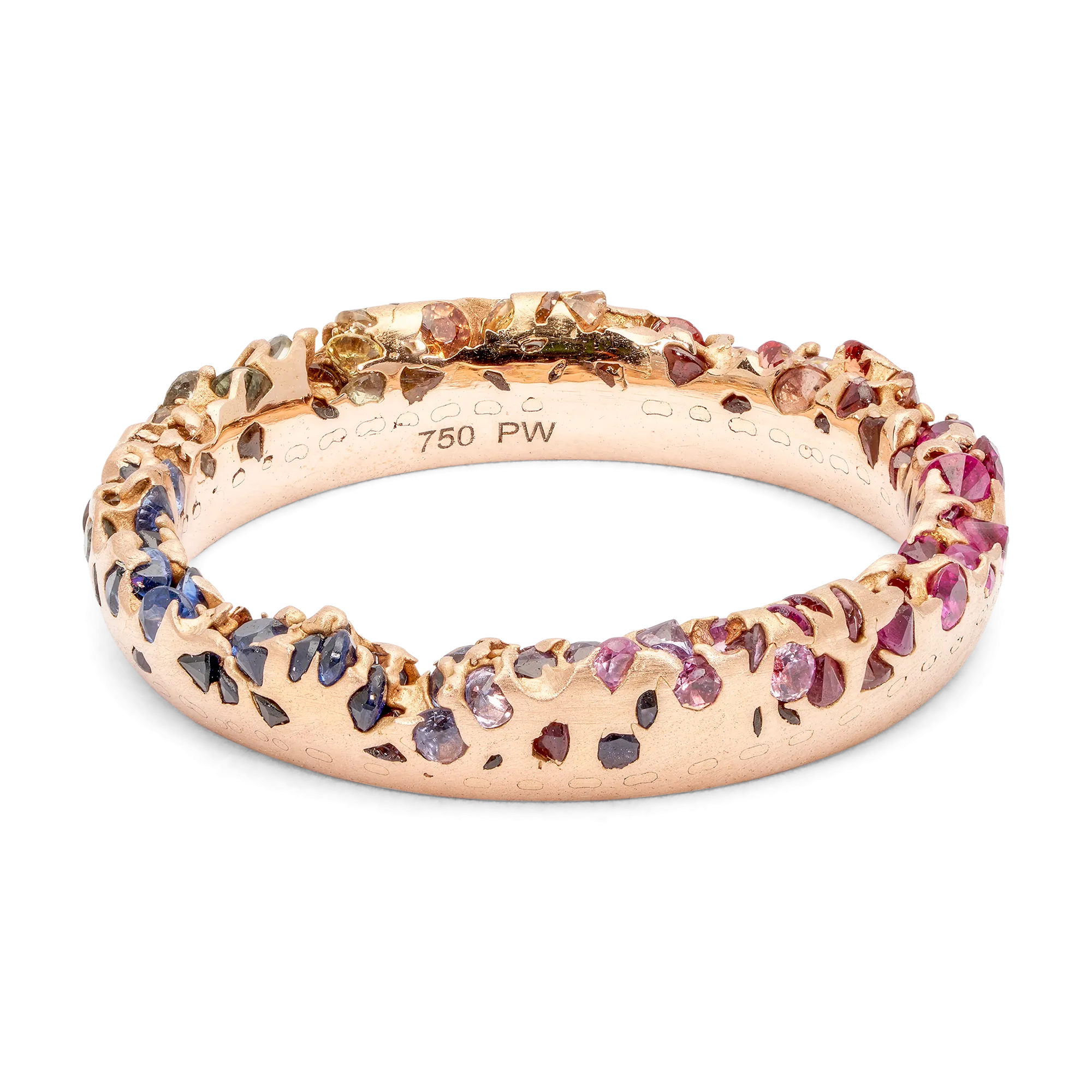 Rainbow Gradient Constellation Ring in Rose - Size 5.5 - 9933