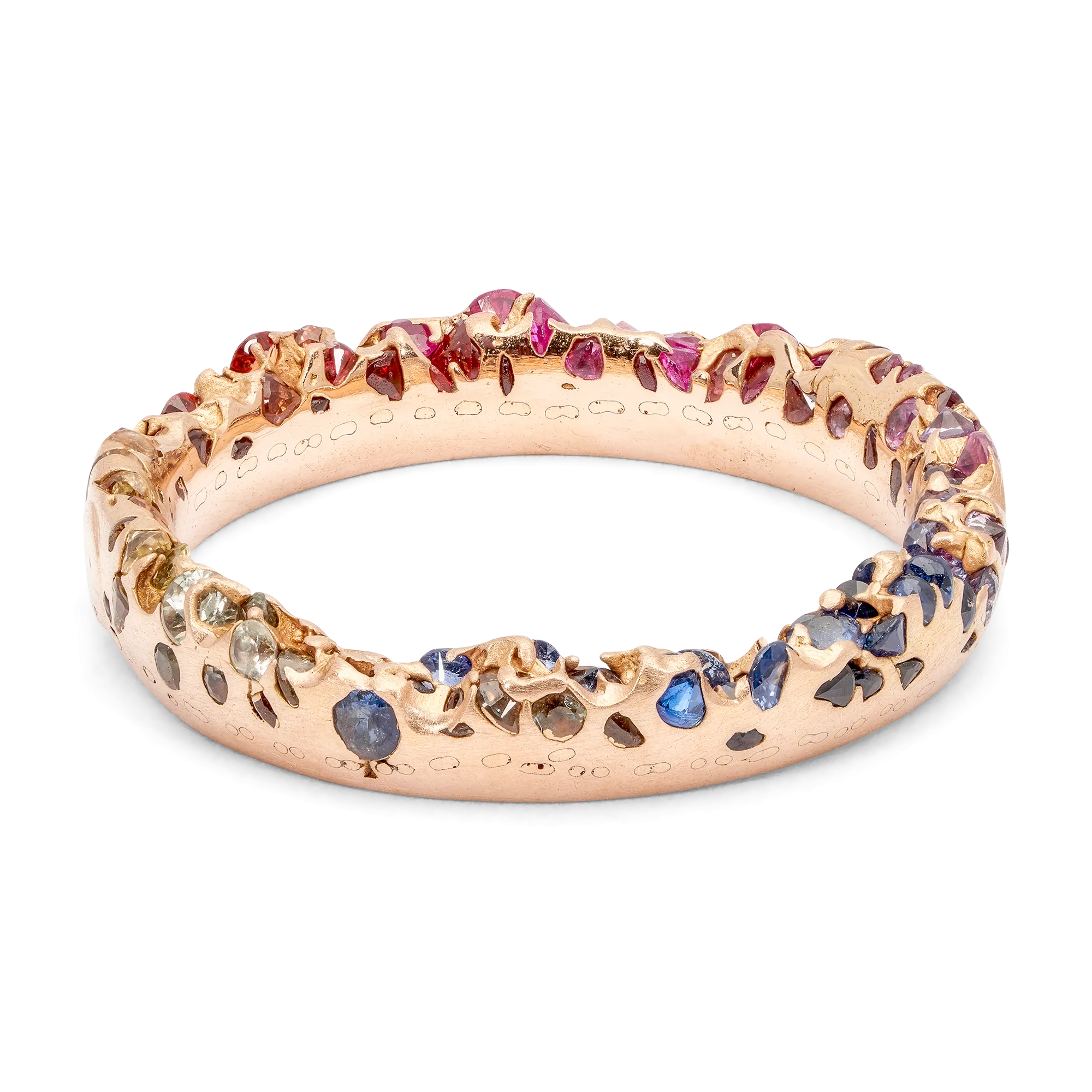 Rainbow Gradient Constellation Ring in Rose - Size 5.5 - 9933