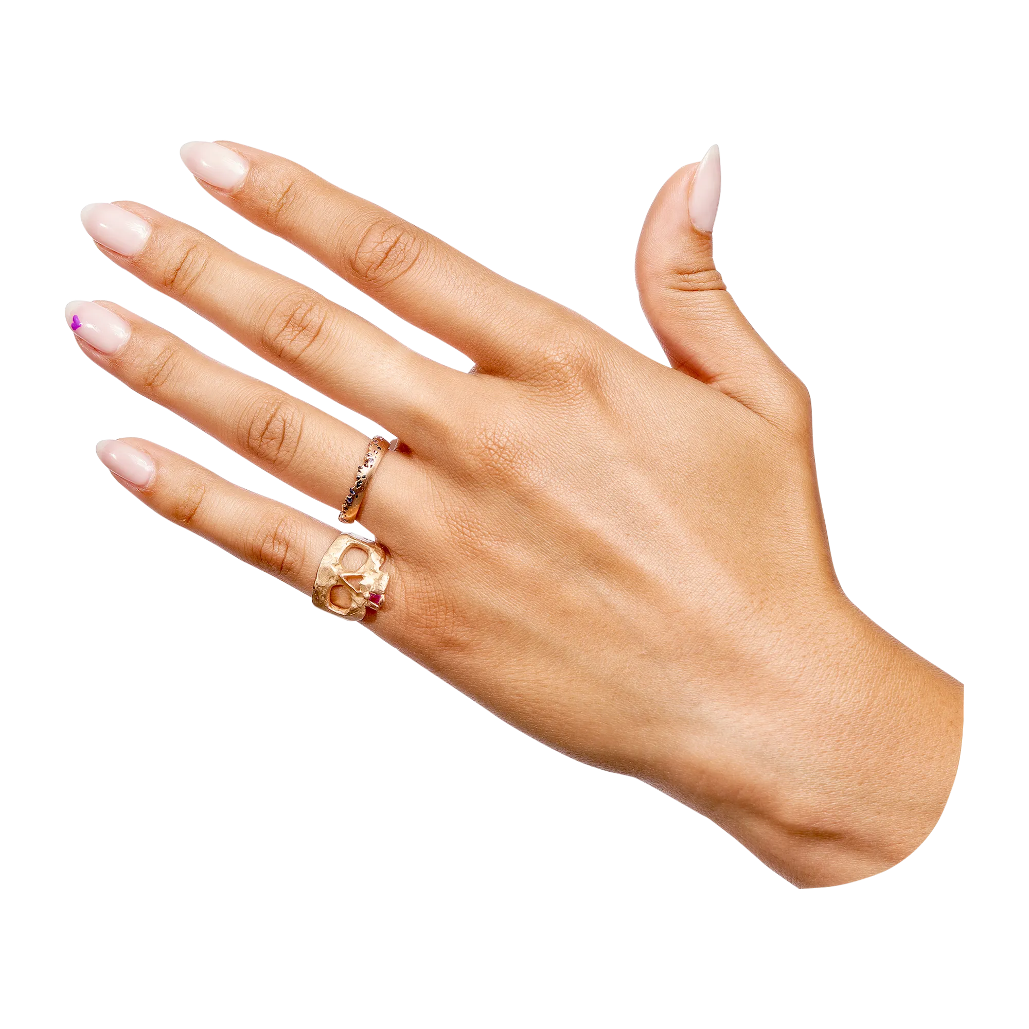 Rainbow Gradient Constellation Ring in Rose - Size 5.5 - 9933