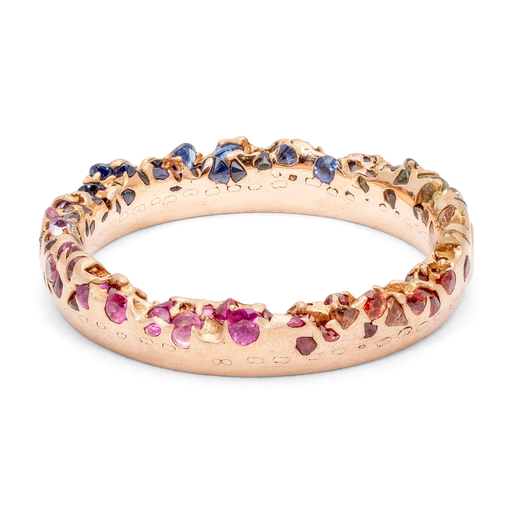 Rainbow Gradient Constellation Ring in Rose - Size 5.5 - 9933