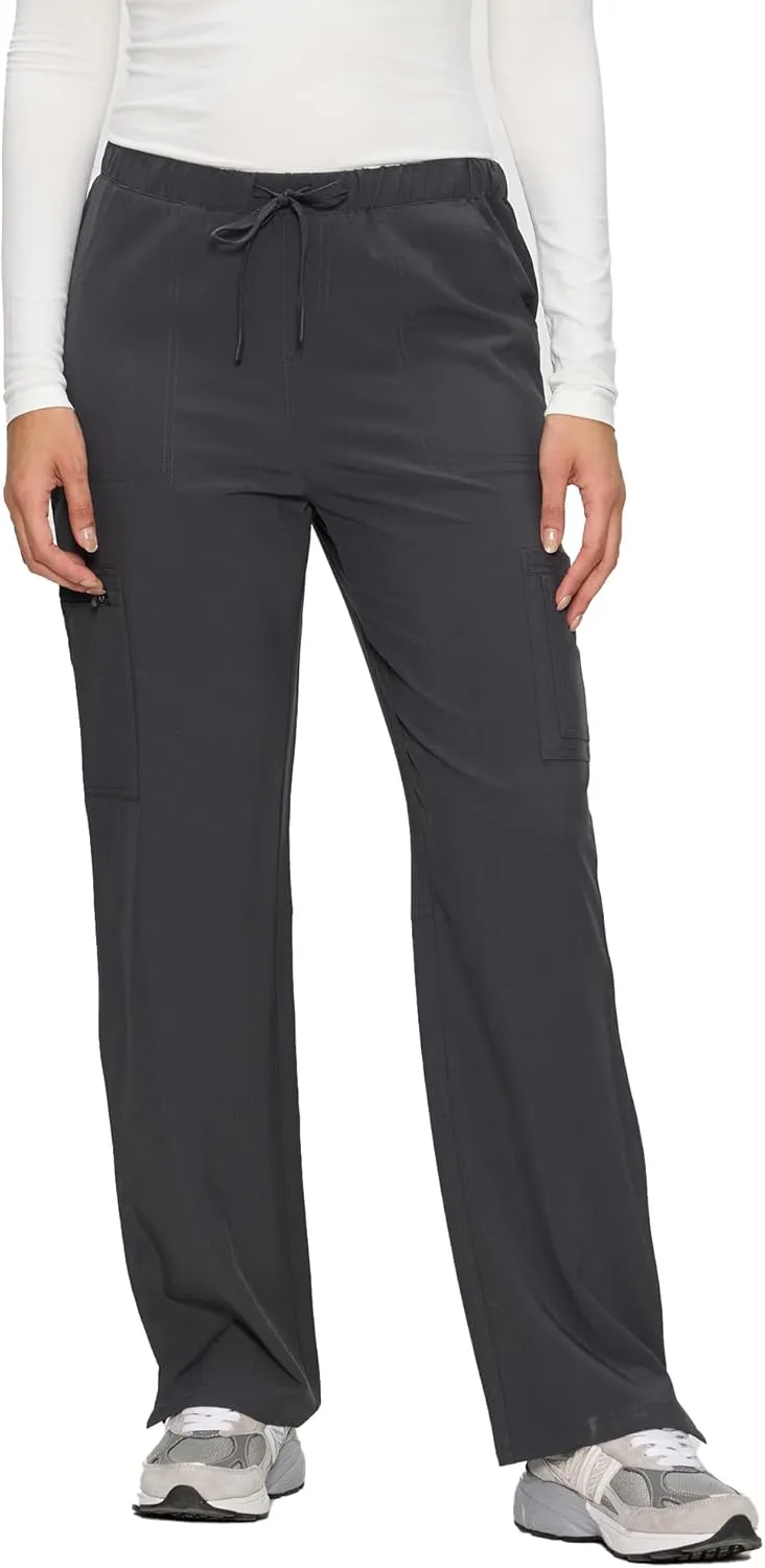 Scrub Pants for Women - Soft Stretch, Cargo Pants Scrubs with 8 Pockets