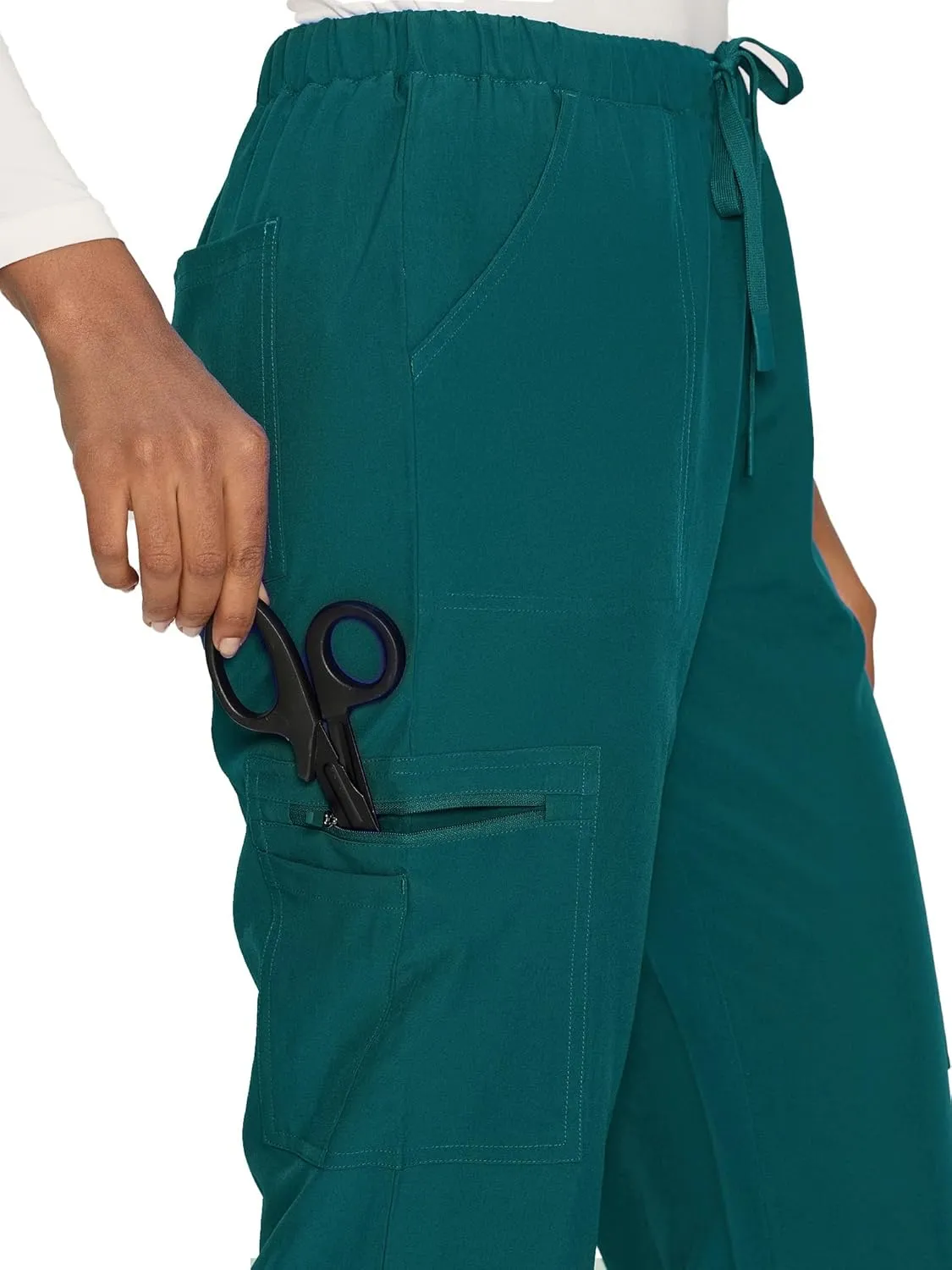 Scrub Pants for Women - Soft Stretch, Cargo Pants Scrubs with 8 Pockets