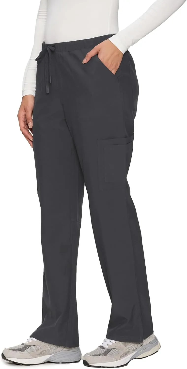Scrub Pants for Women - Soft Stretch, Cargo Pants Scrubs with 8 Pockets