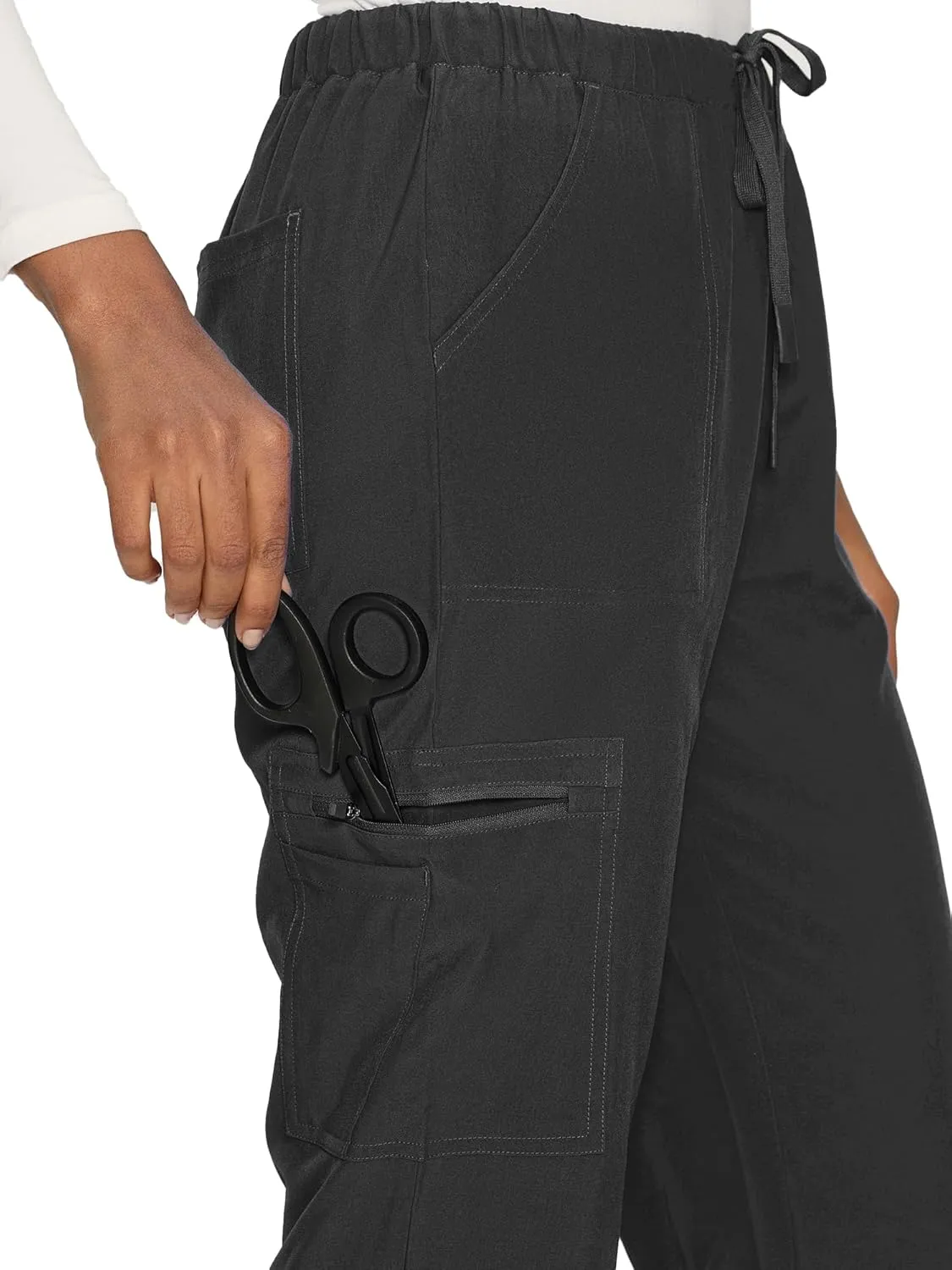 Scrub Pants for Women - Soft Stretch, Cargo Pants Scrubs with 8 Pockets