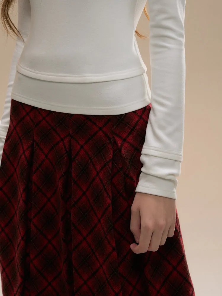 Spliced Embroidered Bow Knit Blouse