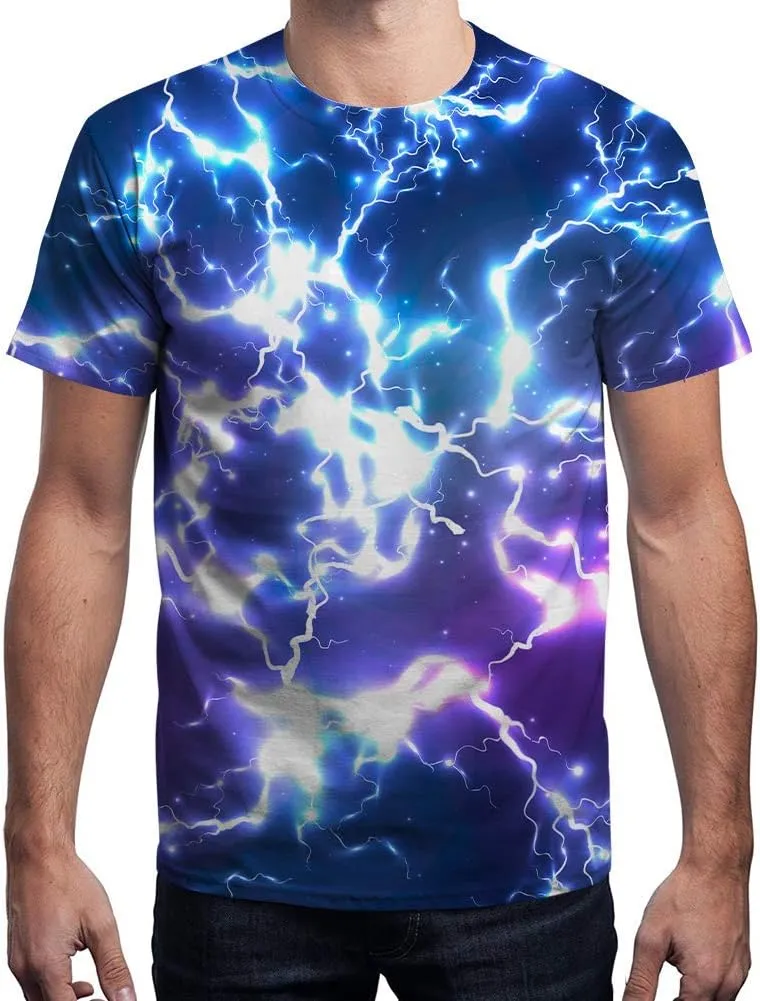 SYAIMN Unisex 3D Pattern Printed Short Sleeve T-Shirts Casual Graphics Tees