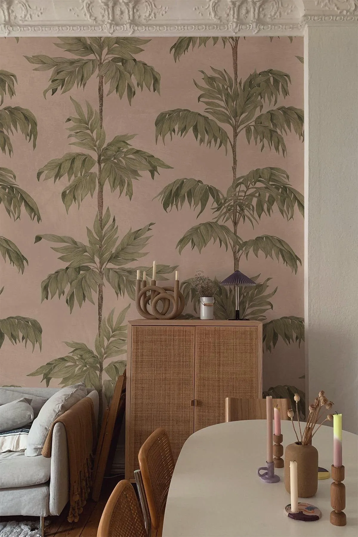 Vintage Palm Tree Soft Pink