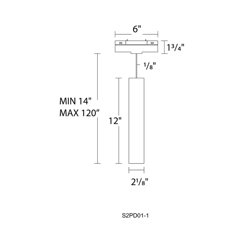 WAC S2PD01-1 6" Ventrix 15W Silo Pendant