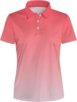 Women's Golf Shirts Dry Fit Moisture Wicking Polo Shirt Casual Short Sleeve Tennis Shirts
