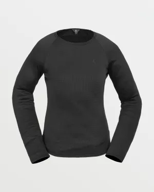 Womens Gridlock Crew Fleece - Black