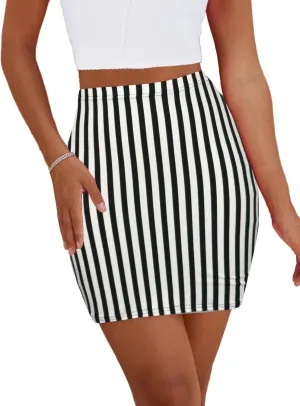 Women's Mini Pencil Skirt - High Waisted Bodycon Summer Casual Y2K Going Out Tight Skirts