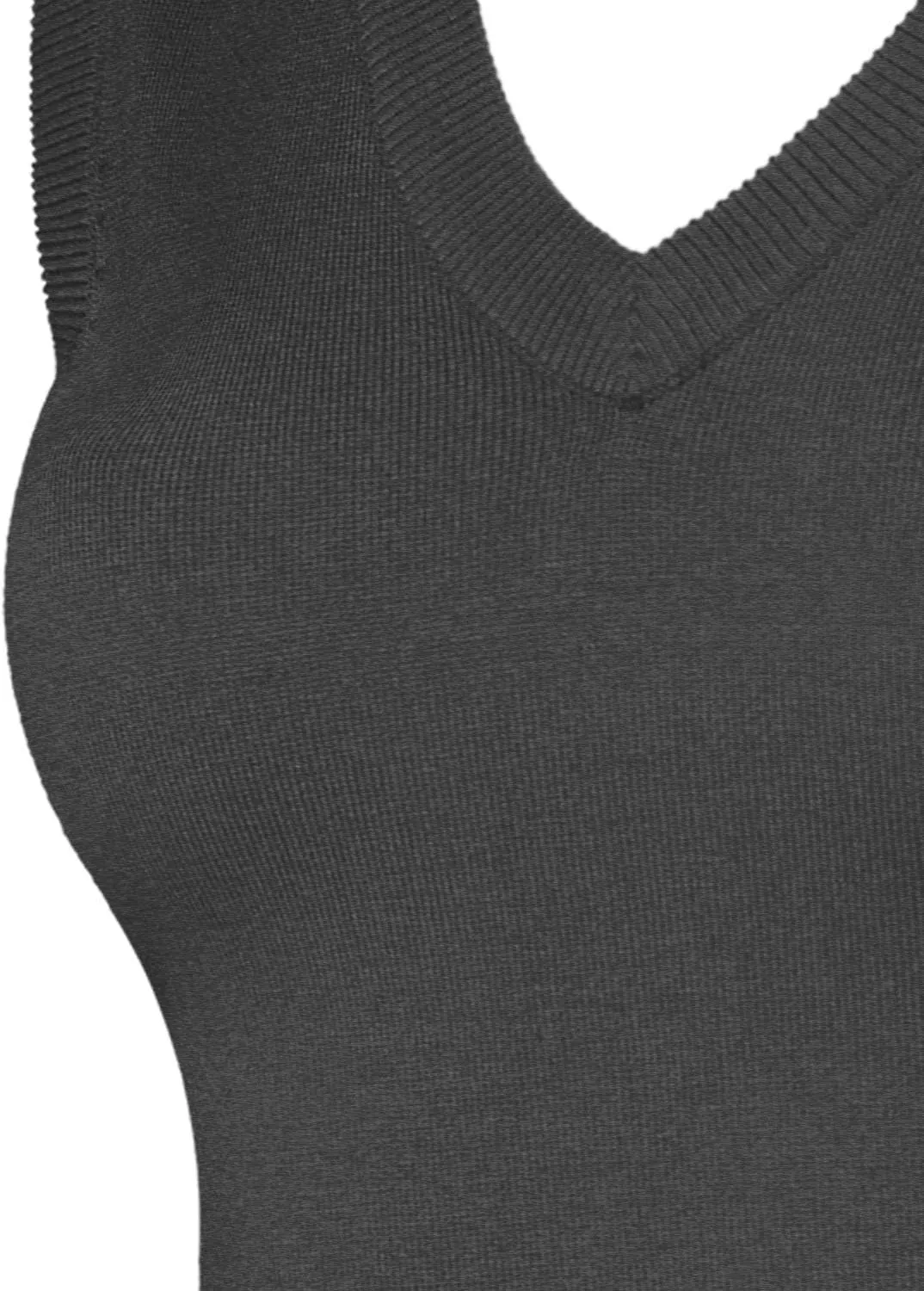 Women's Solid Basic V-Neck Sleeveless Soft Stretch Pullover Sweater Vest Top